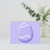 Carte postale Oeuf de Pâques (violet) (Debout devant)