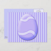 Carte postale Oeuf de Pâques (violet) (Devant / Derrière)