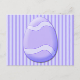 Carte postale Oeuf de Pâques (violet)