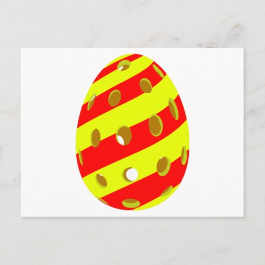 Carte Postale Oeuf de Pickleball de Pâques (Devant)
