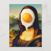 Carte Postale Oeuf drôle Mona Lisa sur le visage (Devant)