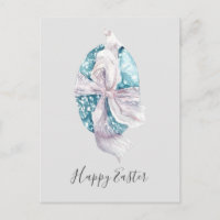 OEuf enveloppé de ruban d'aquarelle Pâques