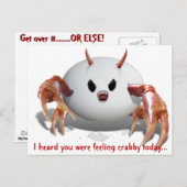 Carte Postale Oeuf Grincheux (Devant / Derrière)