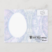 Carte Postale Oeuf Peint bleu clair et violet (Dos)