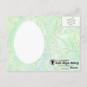 Carte Postale Oeuf peint vert et jaune (Dos)