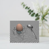 Carte Postale Oeuf petit déjeuner (Debout devant)