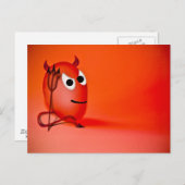 Carte Postale Oeuf souriant Petit Diable (Devant / Derrière)