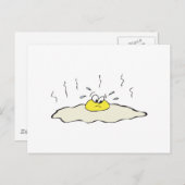 Carte Postale oeuf stupide triste se frisant (Devant / Derrière)