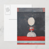 Carte Postale Oeuf sur rouge et noir (Devant / Derrière)