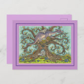 CARTE POSTALE OEUFS DE DRAGON, FAUTEUILS MÉDIÉVAUX, ART FOLK IMA (Devant / Derrière)