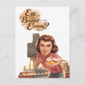 Carte Postale OEufs de femme rétro pour le petit déjeuner dans c (Devant)