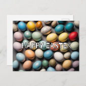 Carte Postale OEufs de Pâques colorés (Devant / Derrière)