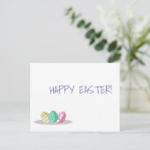 Carte Postale Œufs de Pâques Joyeuses Pâques (Debout devant)