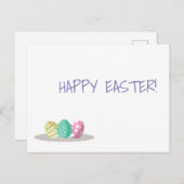 Carte Postale Œufs de Pâques Joyeuses Pâques (Devant / Derrière)