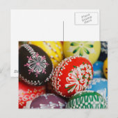 Carte Postale OEufs de Pâques peints à la main (Devant / Derrière)