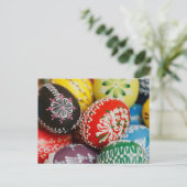 Carte postale Oeufs de Pâques Peints à la main (Debout devant)