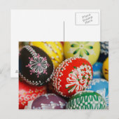 Carte postale Oeufs de Pâques Peints à la main (Devant / Derrière)