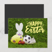 Carte Postale OEufs de Pâques pour vacances de Pâques en vert (Devant / Derrière)