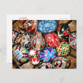 Carte Postale OEufs de Pâques ukrainiens (Devant / Derrière)