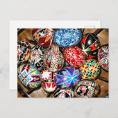 Carte Postale OEufs de Pâques ukrainiens (Devant / Derrière)