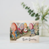 Carte Postale Œufs de Pâques vintage (Debout devant)