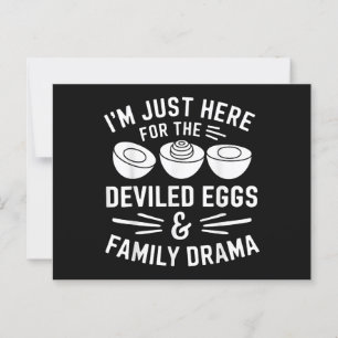 Carte Postale Œufs Dévils Drame Familial Cadeau Drôle de Foodie