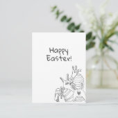 Carte Postale Oeufs et lapins // Joyeux Pâques (Debout devant)