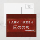Carte postale OEufs frais de ferme (Devant / Derrière)