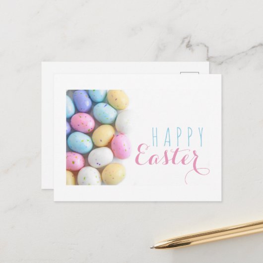 Carte Postale Oeufs mouchetés (Devant/Arrière en situation)