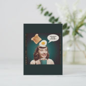 Carte Postale OEufs pour le petit déjeuner dans cette économie R (Debout devant)