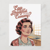 Carte Postale OEufs pour le petit déjeuner dans cette économie R (Devant)