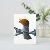 Carte Postale Oeufs Tête Délicat Designs (Debout devant)