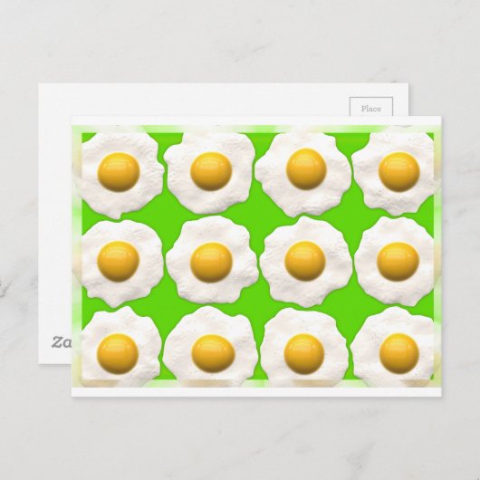 Carte Postale oeufs verts (Devant / Derrière)