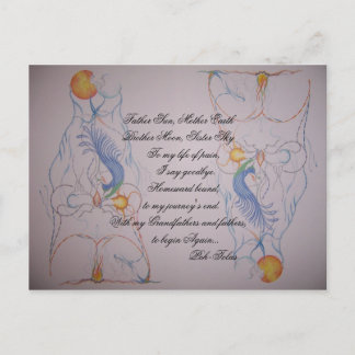 Carte Postale oeuvre 046, Père Soleil, Mère TerreFrère Mo...