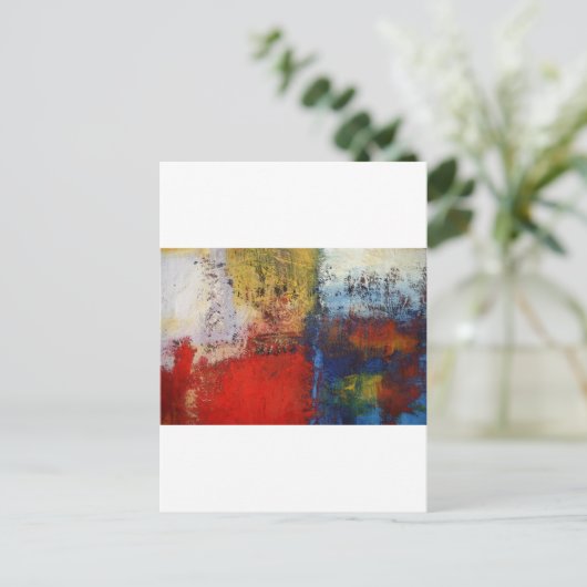 Carte Postale Oeuvre Abstraite colorée (Debout devant)