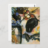 Carte Postale Oeuvre Abstraite de Kandinsky Black Spot (Devant / Derrière)