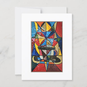 Carte Postale Oeuvre acrylique en verre tendu Café Mug