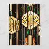 Carte Postale Oeuvre Art déco en verre doré (Devant)
