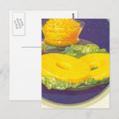 Carte Postale Oeuvre d'ananas rétro (Devant / Derrière)