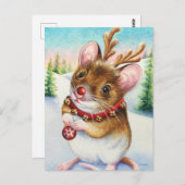 Carte Postale OEuvre d'aquarelle murale du pôle Nord (Devant / Derrière)