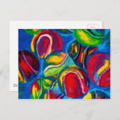 Carte Postale OEuvre d'art de balle de tennis (Devant / Derrière)