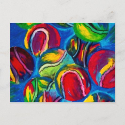 Carte Postale OEuvre d'art de balle de tennis (Devant)