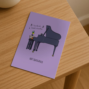 Carte Postale Œuvre d'art de Burt Quackarach Canard Joueur de Pi