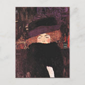 Carte Postale OEuvre d'art de Gustav Klimt, Lady in a Fur Casque (Devant)