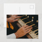Carte Postale Œuvre d'art de piano cool (Devant / Derrière)