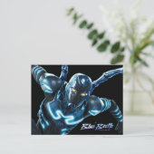 Carte Postale Œuvre d'art du personnage de Blue Beetle sautant (Debout devant)