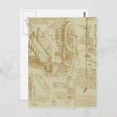 Carte Postale Oeuvre D'Art Leonardo Da Vinci (Devant / Derrière)