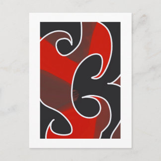 Carte Postale Œuvre d'art maori abstrait contemporain 11 par RRW