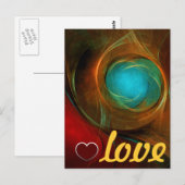 Carte Postale Œuvre d'art moderne abstraite Eye Bleu motif cool (Devant / Derrière)