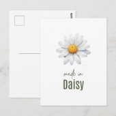 Carte Postale Œuvre d'art murale aquarelle de la fleur de naissa (Devant / Derrière)